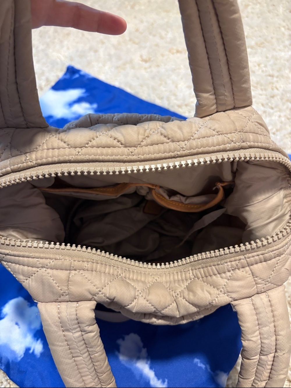 MZ Wallace Beige Quilted Small Sutton Crossbody Bag - Picture 4 of 5